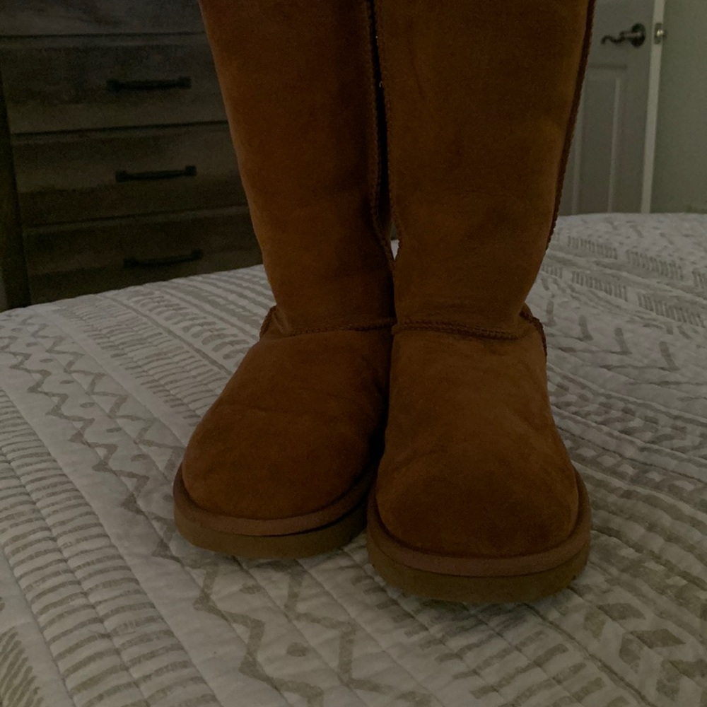 Brown tall uggs